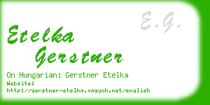 etelka gerstner business card